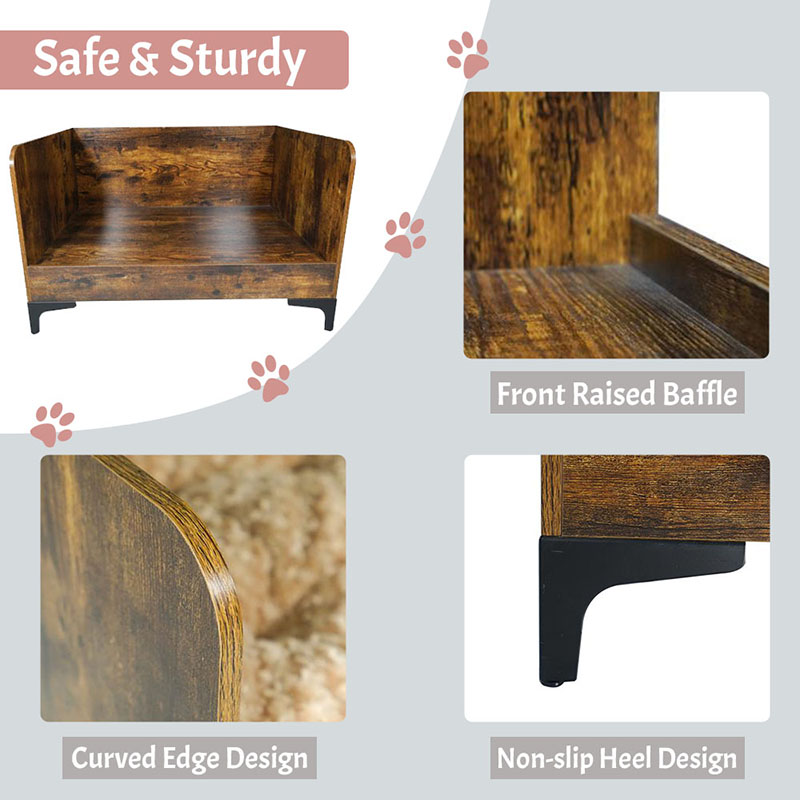 Moderné vnútorné drevené psie posteľ s rámom s rámom Moderné vnútorné drevené psie posteľ s rámom s rámom