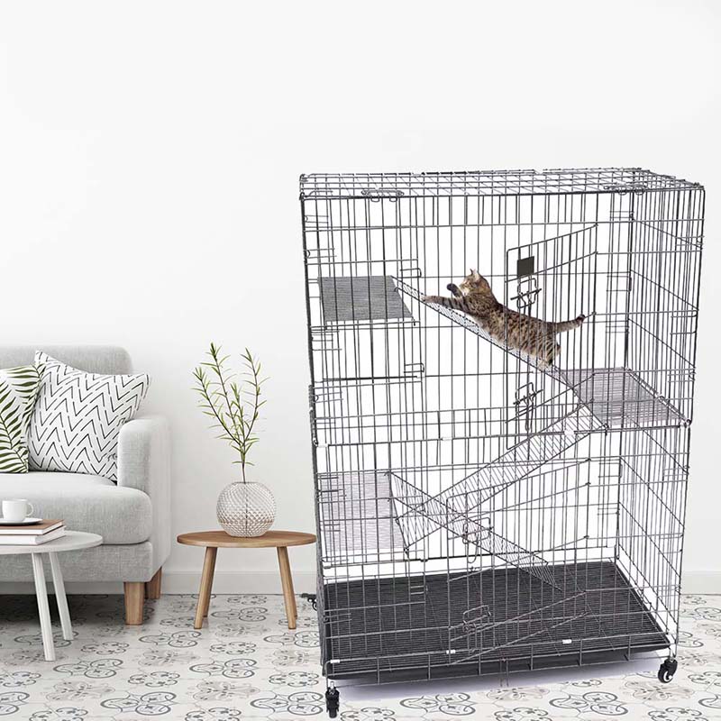 2/3/4-stupňová veľká vnútorná drôtová kovová klietka s kolesami 2/3/4-stupňová veľká vnútorná drôtová kovová klietka s kolesami