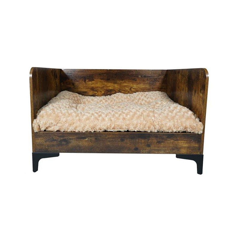 Moderné vnútorné drevené psie posteľ s rámom s rámom