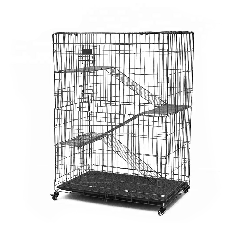 2/3/4-stupňová veľká vnútorná drôtová kovová klietka s kolesami 2/3/4-stupňová veľká vnútorná drôtová kovová klietka s kolesami