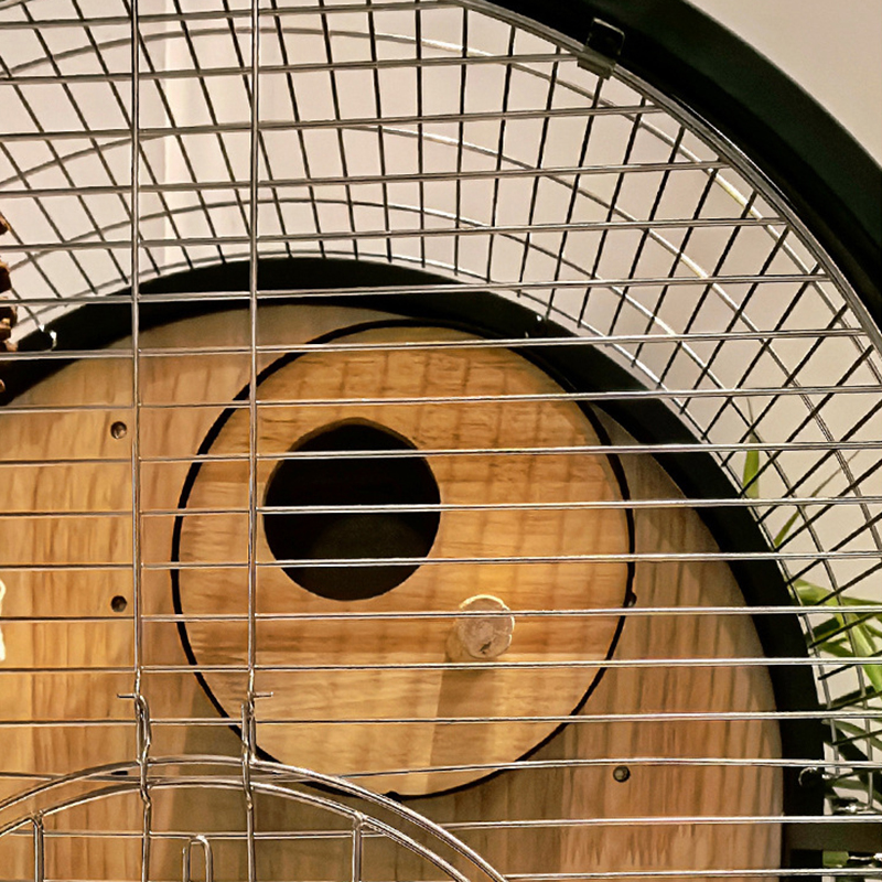 Prírodná oceľová drevená klietka pre vtáky Odnímateľné klietky Prírodná oceľová drevená klietka pre vtáky Odnímateľné klietky