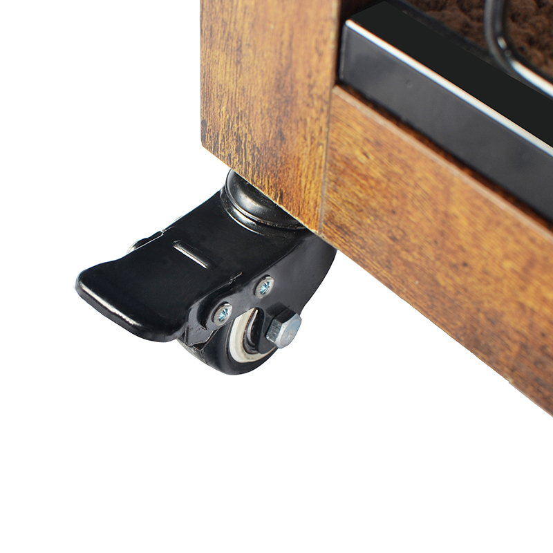 Klietka pre psie v štýle vnútorného dreveného nábytku s vankúšom a kolesami Klietka pre psie v štýle vnútorného dreveného nábytku s vankúšom a kolesami