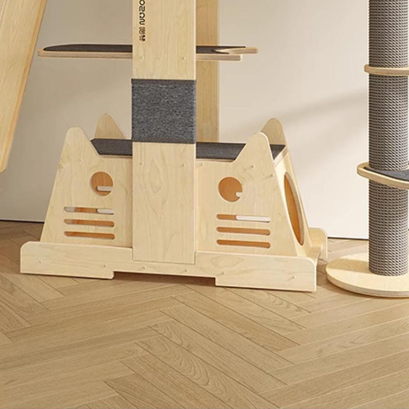 Masívne drevo Villa Viacúrovňová veža Veľká horolezectvo mačiek Masívne drevo Villa Viacúrovňová veža Veľká horolezectvo mačiek