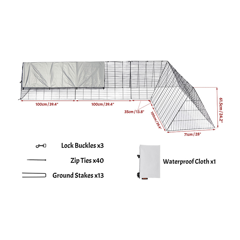 Vonkajší beh s veľkým kačicovým kuracím mäsom Cage na dvore Vonkajší beh s veľkým kačicovým kuracím mäsom Cage na dvore