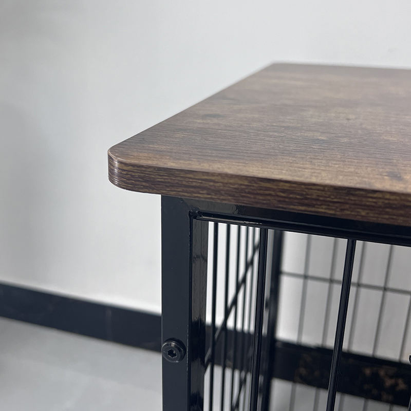 Veľká drevená nábytok pre psie klietky s odnímateľným podnosom Veľká drevená nábytok pre psie klietky s odnímateľným podnosom