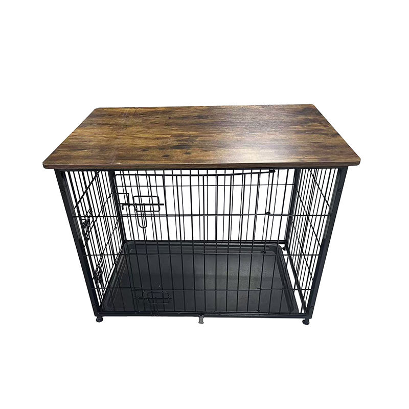 Veľká drevená nábytok pre psie klietky s odnímateľným podnosom Veľká drevená nábytok pre psie klietky s odnímateľným podnosom