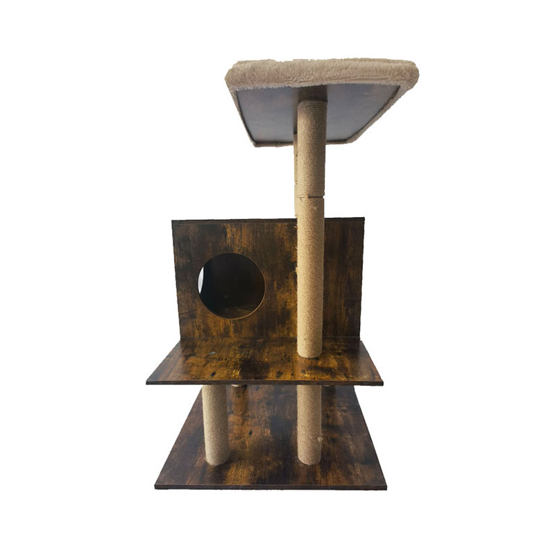 Drevená veža mačka dom sisal poškriabanie stĺpcov mača