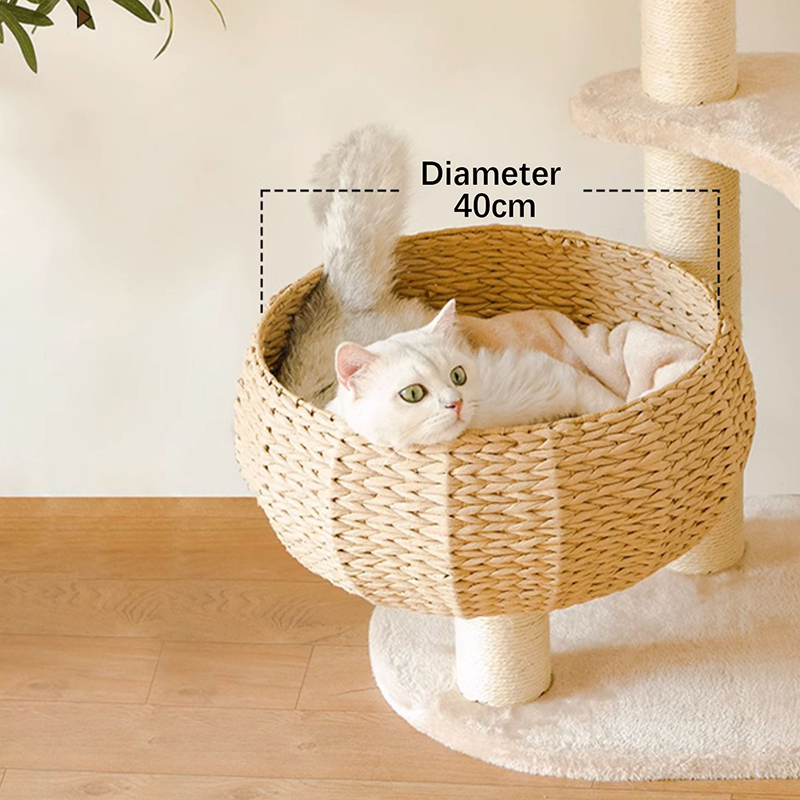 Moderná kraft papierová veža tkaná lezenie škrabanca stráč mačky Moderná kraft papierová veža tkaná lezenie škrabanca stráč mačky