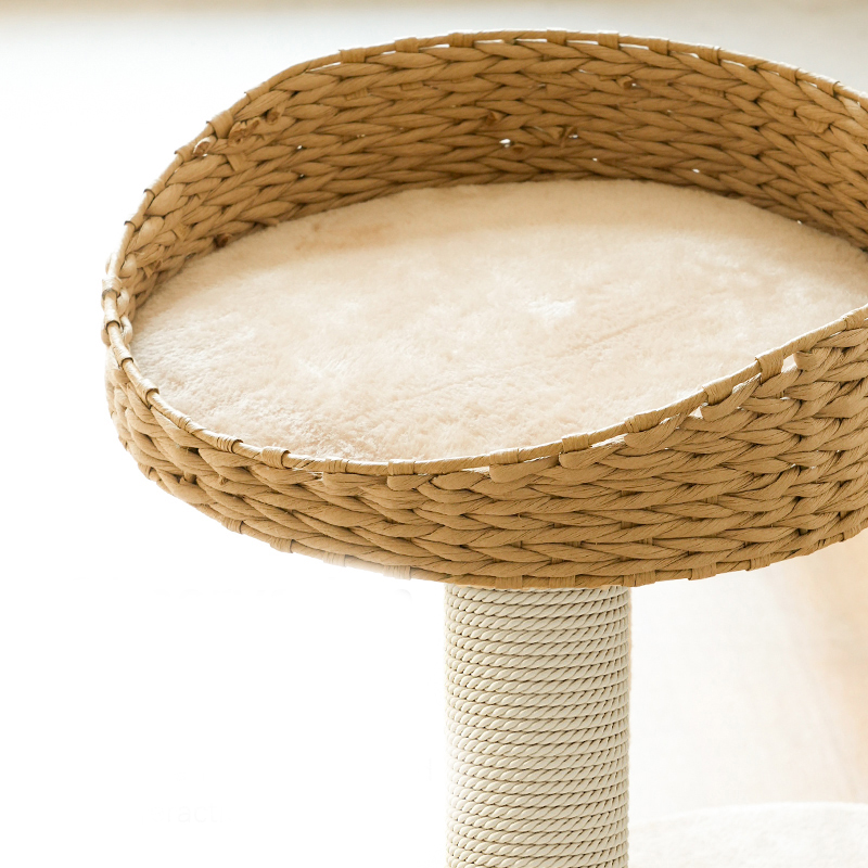 Moderná kraft papierová veža tkaná lezenie škrabanca stráč mačky Moderná kraft papierová veža tkaná lezenie škrabanca stráč mačky