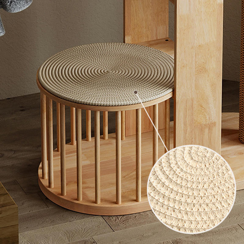 Viacúrovňový drevený vežový byt lezecký rám mačacieho stromu Viacúrovňový drevený vežový byt lezecký rám mačacieho stromu