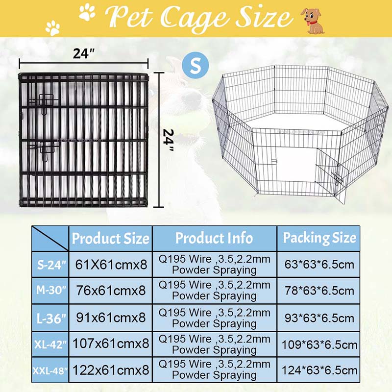 8 panelov kovové domáce zvieratá plot zloží drôt psa 8 panelov kovové domáce zvieratá plot zloží drôt psa