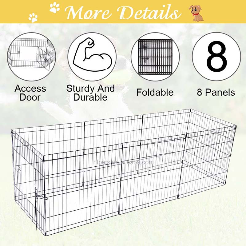 8 panelov kovové domáce zvieratá plot zloží drôt psa 8 panelov kovové domáce zvieratá plot zloží drôt psa