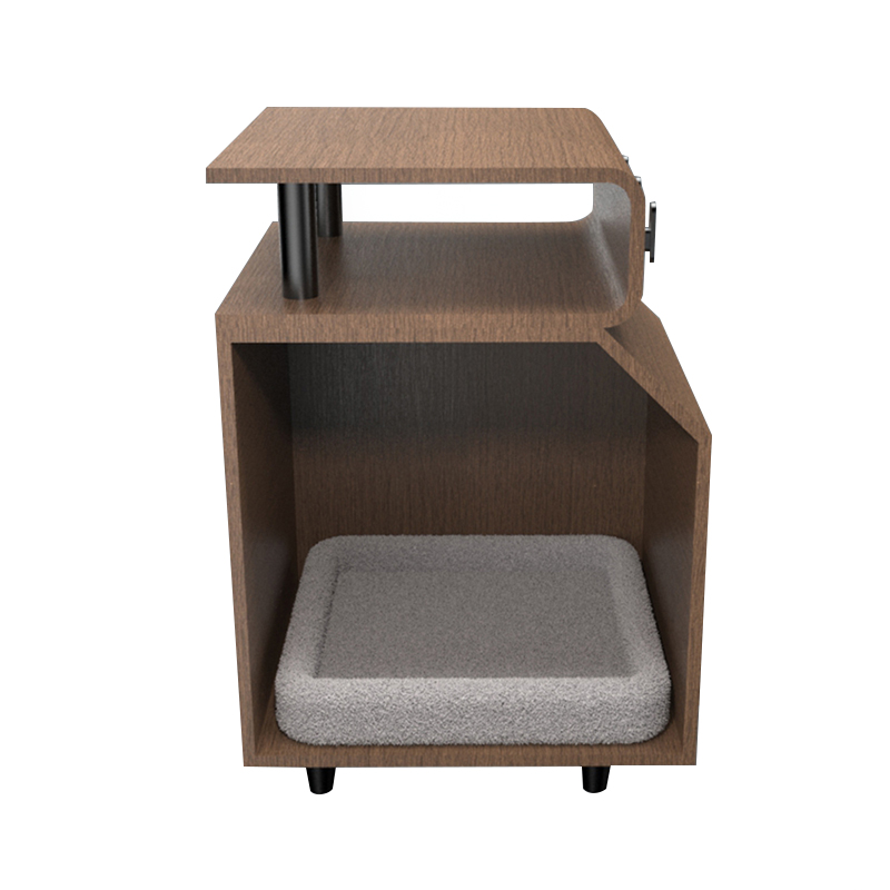 Drevené postele domácich miláčikov mačka s poškriabaním dosky