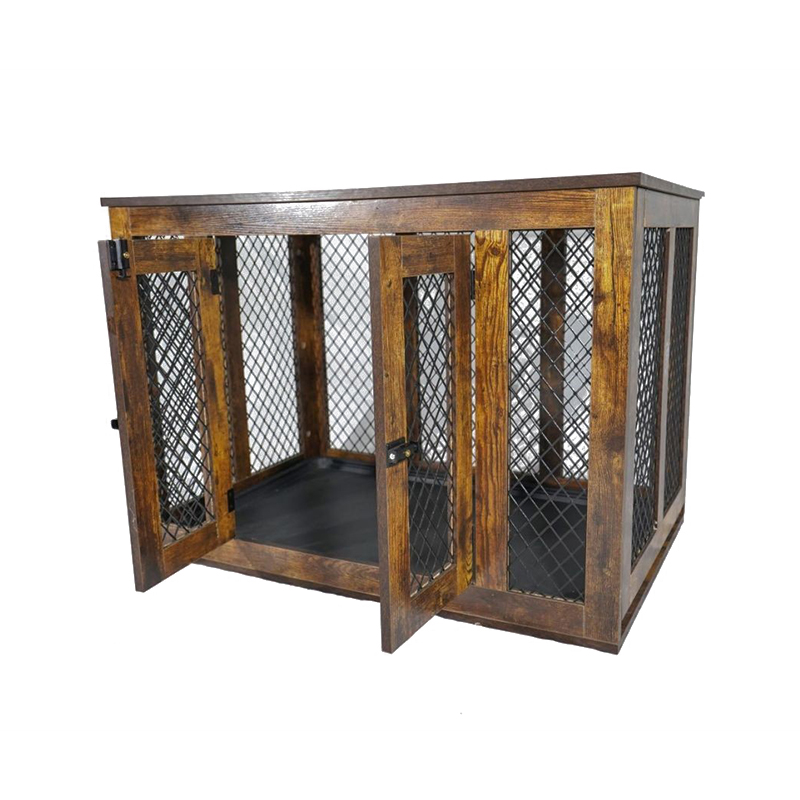 Vnútorný nábytok v štýle dreveného kovu veľké psie klietky Vnútorný nábytok v štýle dreveného kovu veľké psie klietky