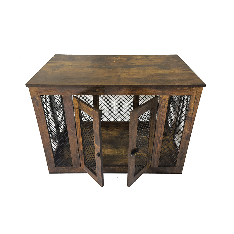 Vnútorný nábytok v štýle dreveného kovu veľké psie klietky Vnútorný nábytok v štýle dreveného kovu veľké psie klietky
