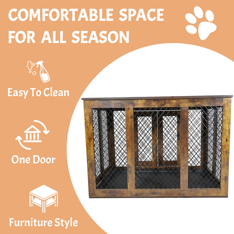 Vnútorný nábytok v štýle dreveného kovu veľké psie klietky Vnútorný nábytok v štýle dreveného kovu veľké psie klietky