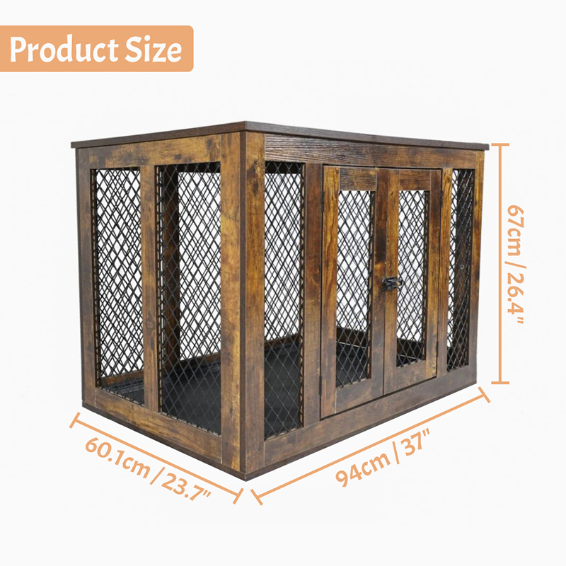 Vnútorný nábytok v štýle dreveného kovu veľké psie klietky Vnútorný nábytok v štýle dreveného kovu veľké psie klietky