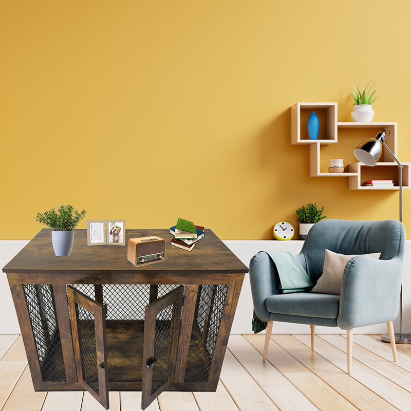 Vnútorný nábytok v štýle dreveného kovu veľké psie klietky Vnútorný nábytok v štýle dreveného kovu veľké psie klietky