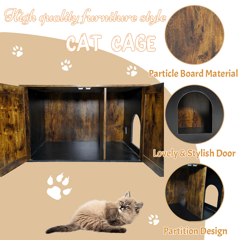 Klietok s vnútorným nábytkom klietky s kabinetom deliaceho podstielky Klietok s vnútorným nábytkom klietky s kabinetom deliaceho podstielky