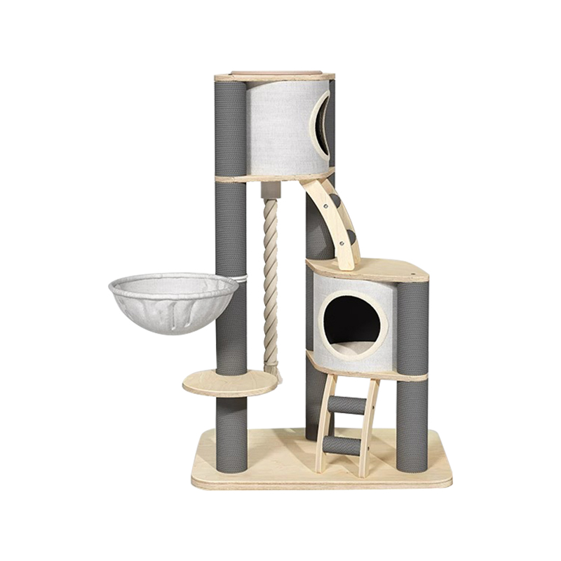 Veža podlaha do stropu vnútorné drevo lezenie dreva Cat Tree